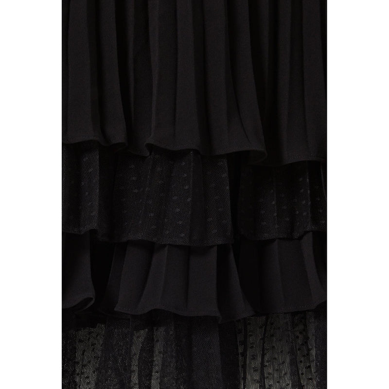 Robe Courte Noire Volantée