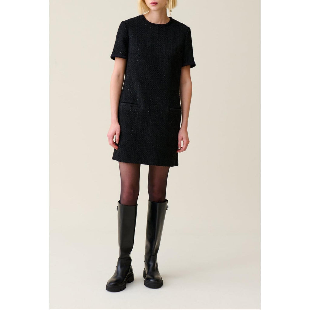 Short Black Tweed Dress