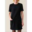 Vestido Corto De Tweed Negro