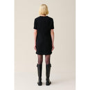 Vestido Corto De Tweed Negro