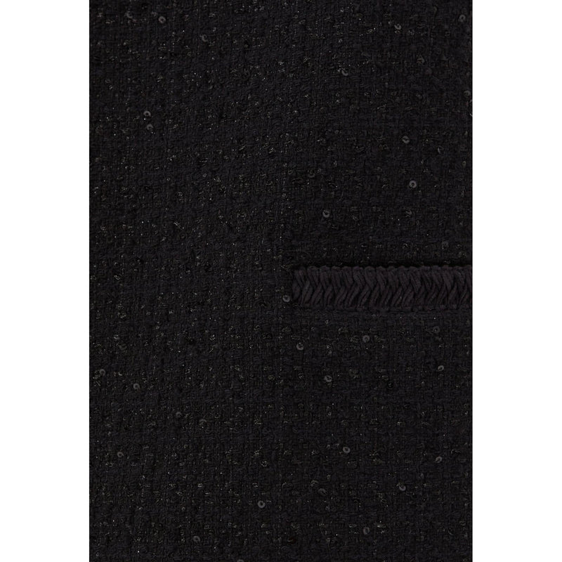 Vestido Corto De Tweed Negro