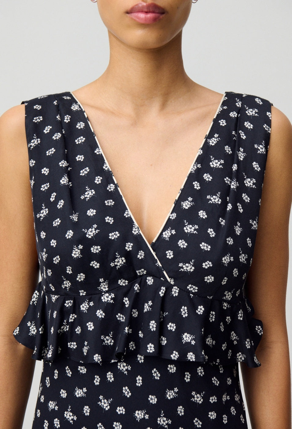 Robe Rusminpetitesfleurs Print Fonce