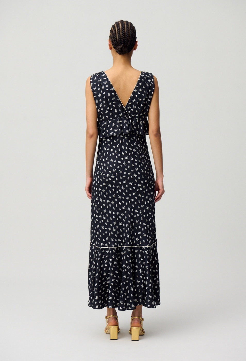 Robe Rusminpetitesfleurs Print Fonce