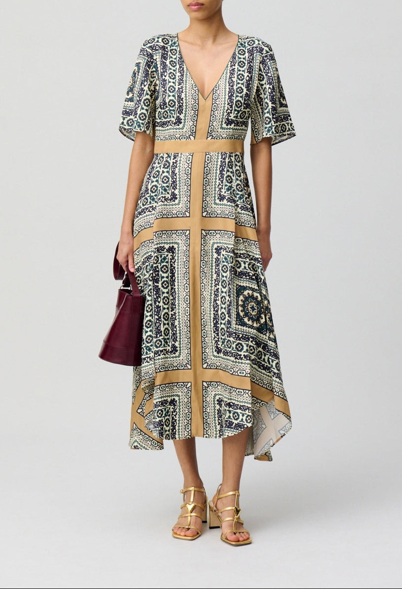 Vestido Rombifoulard estampado oscuro