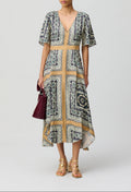 Vestido Rombifoulard estampado oscuro
