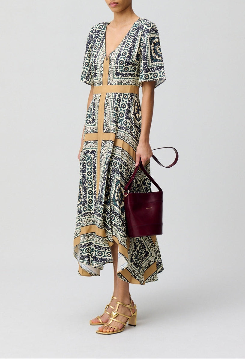 Vestido Rombifoulard estampado oscuro