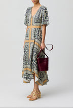 Vestido Rombifoulard estampado oscuro