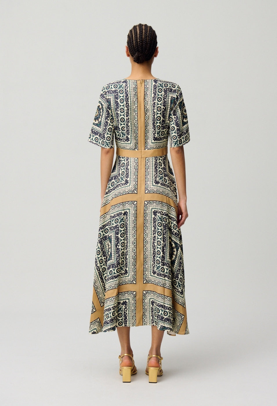 Vestido Rombifoulard estampado oscuro
