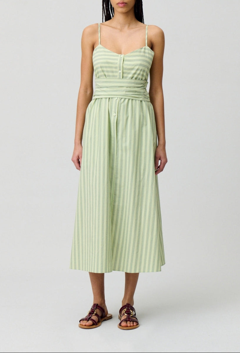 Robe Rounourayuresvertes Bicolore