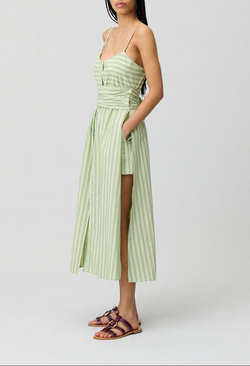 Robe Rounourayuresvertes Bicolore