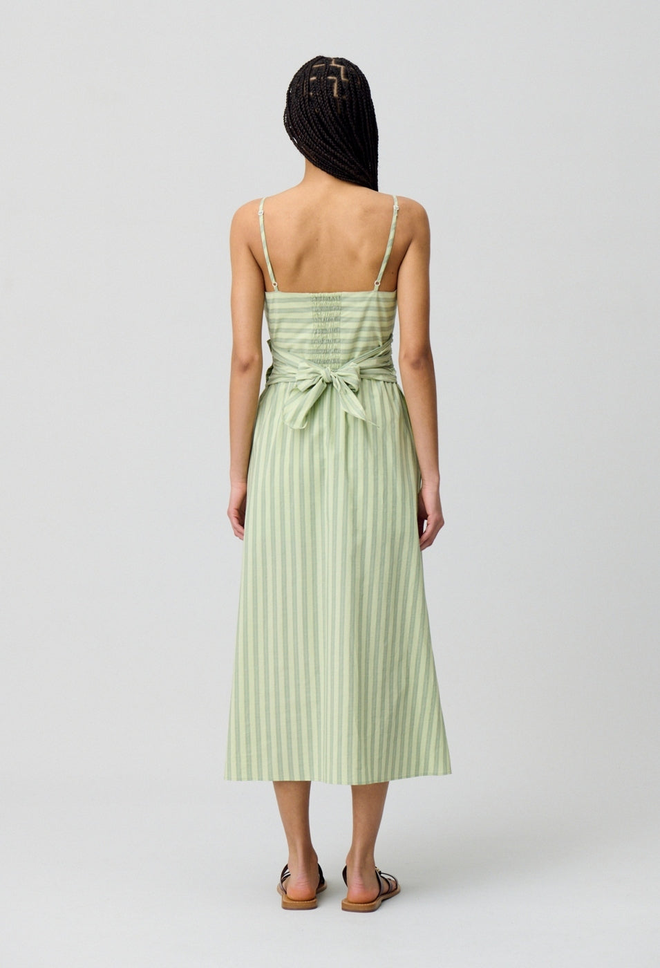 Robe Rounourayuresvertes Bicolore