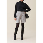 Bermudas Rectas Gris Claro