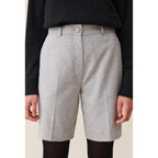 Bermudas Rectas Gris Claro