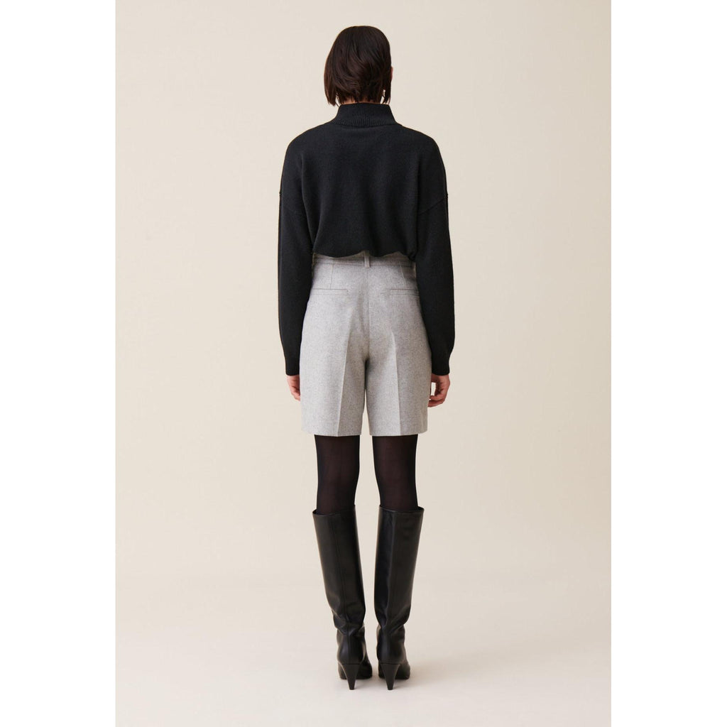 Bermudas Rectas Gris Claro