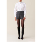 Pantalones cortos de tweed grises