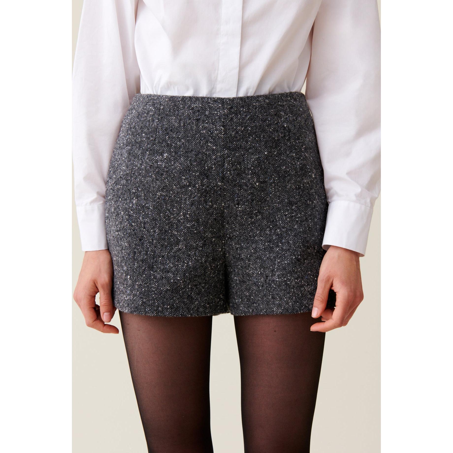 Short Tweed Gris