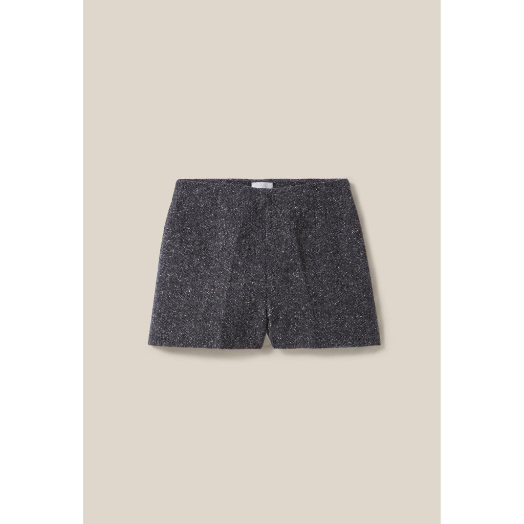 Pantalones cortos de tweed grises