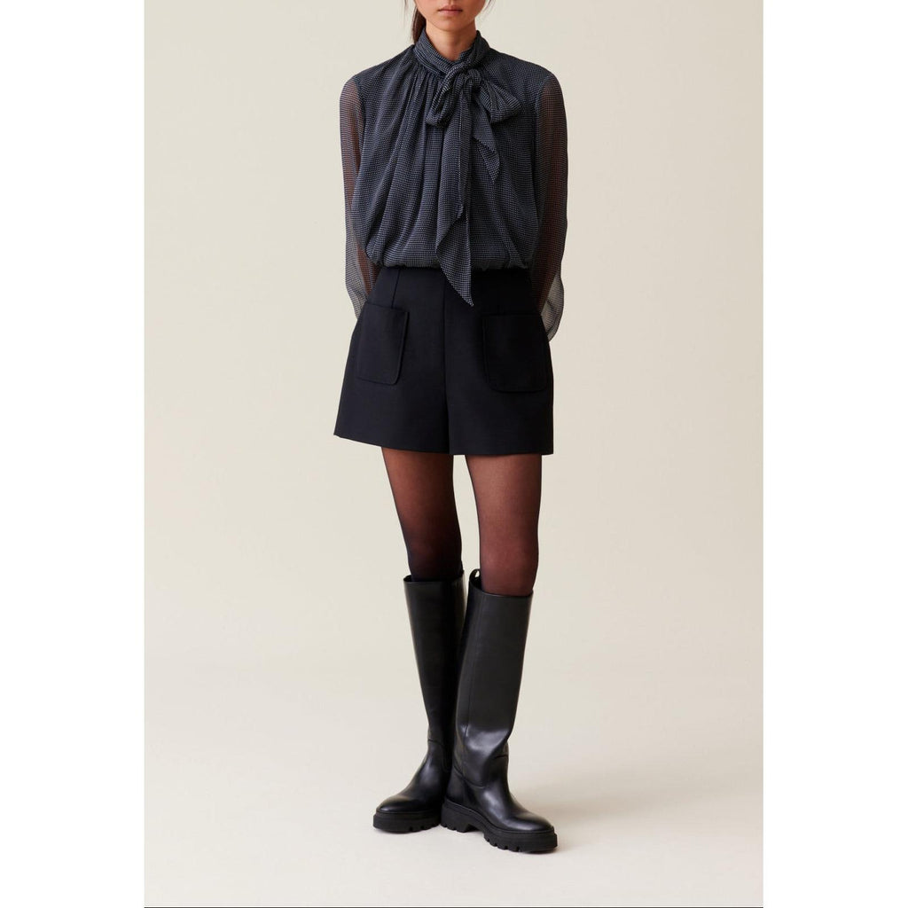 Short Taille Haute Noir