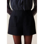 Short Taille Haute Noir