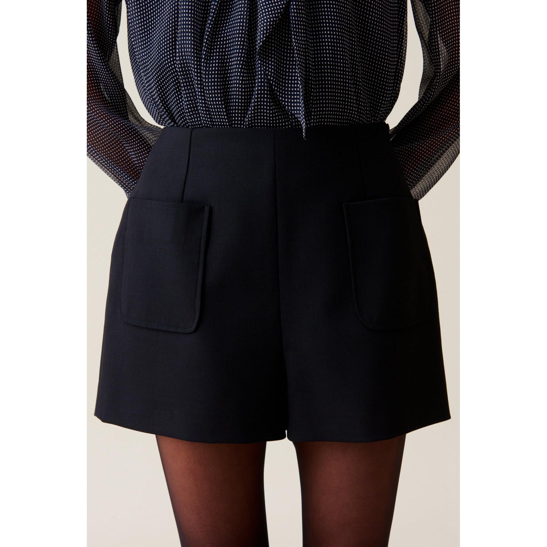 Short Taille Haute Noir