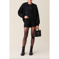 Short Tweed Noir Droit