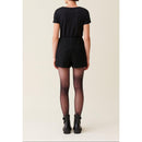 Short Tweed Noir Droit