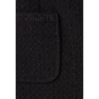 Straight Black Tweed Shorts