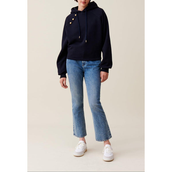 Claudie Pierlot - Navy Hooded Sweatshirt