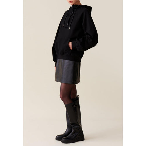 Claudie Pierlot - Sudadera con capucha extragrande negra