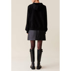 Claudie Pierlot - Sudadera con capucha extragrande negra