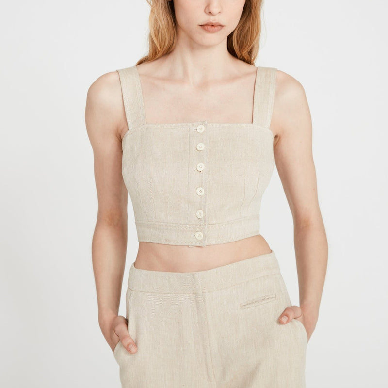 Claudie Pierlot - Top Mist - Beige brezo