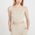 Claudie Pierlot - Top - Brume - Beige Chiné