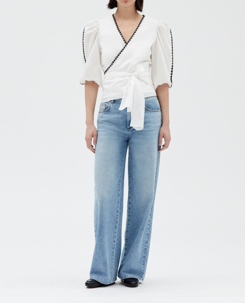 Claudie Pierlot - Top Brigandbrode - Ecru