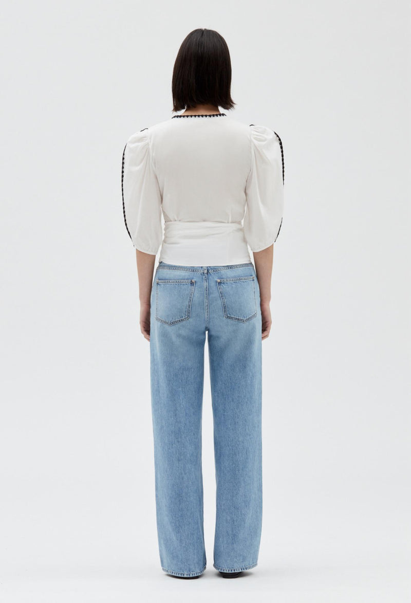 Claudie Pierlot - Top Brigandbrode - Ecru