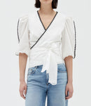 Claudie Pierlot - Top Brigandbrode - Ecru