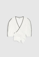 Claudie Pierlot - Top Brigandbrode - Ecru