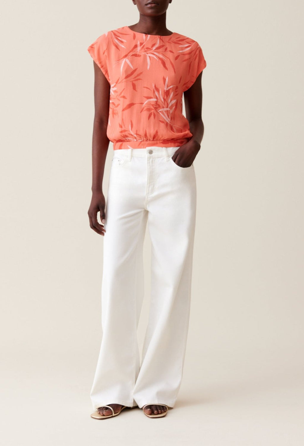 Claudie Pierlot - Top - Beky Feuille - Print Clair