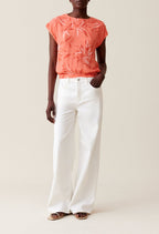 Claudie Pierlot - Top - Beky Feuille - Print Clair