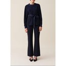 Blouse Fluide Ceinturée Marine