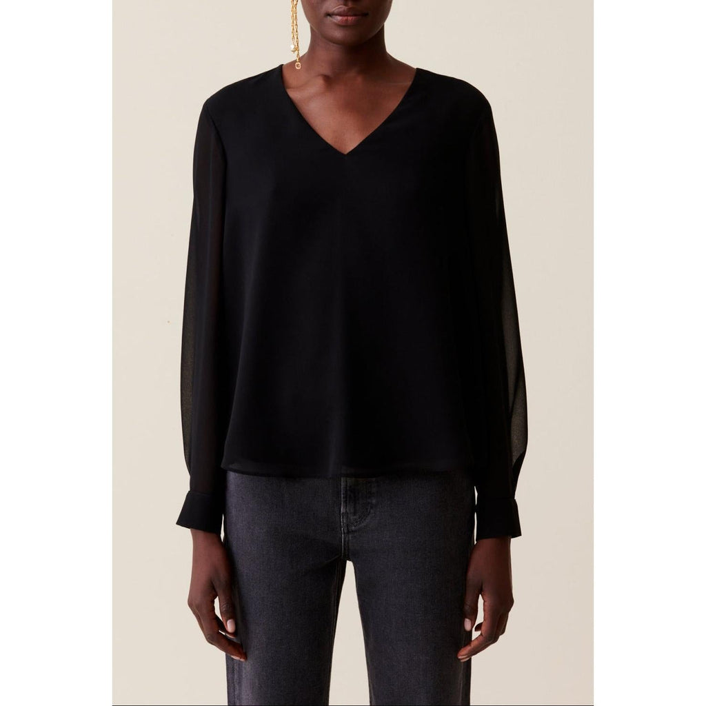 Transparent Fluid Blouse