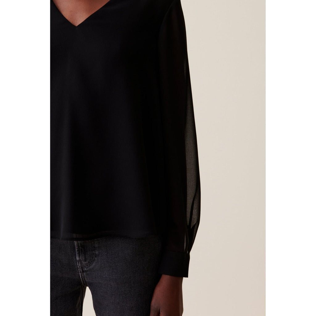 Transparent Fluid Blouse