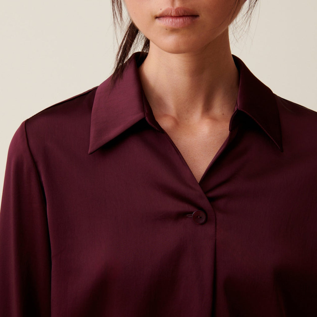 Blusa Fluida Cuello Abierto