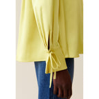Open Collar Fluid Blouse