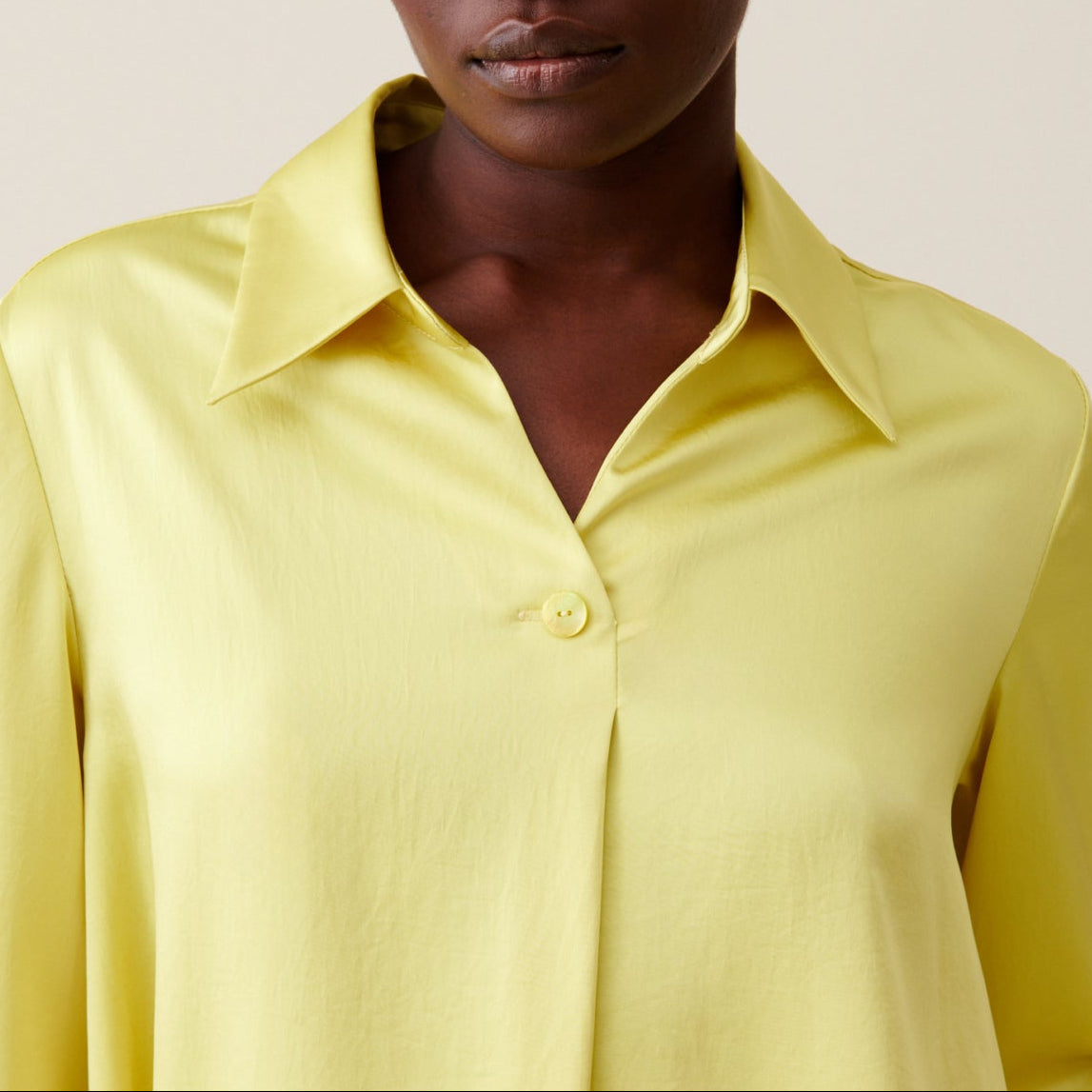 Open Collar Fluid Blouse