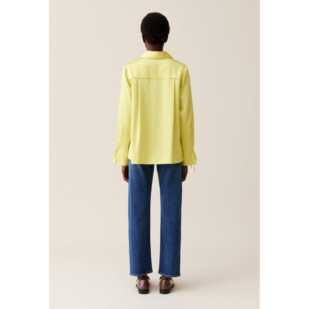 Open Collar Fluid Blouse