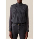 Blouse Lavallière Carreaux Fluide
