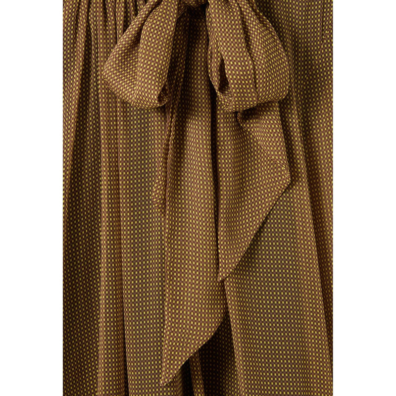 Blouse Lavallière Carreaux Fluide