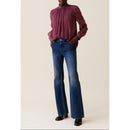 Blouse Lavallière Carreaux Fluide