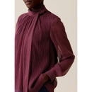 Blouse Lavallière Carreaux Fluide