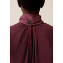 Blouse Lavallière Carreaux Fluide
